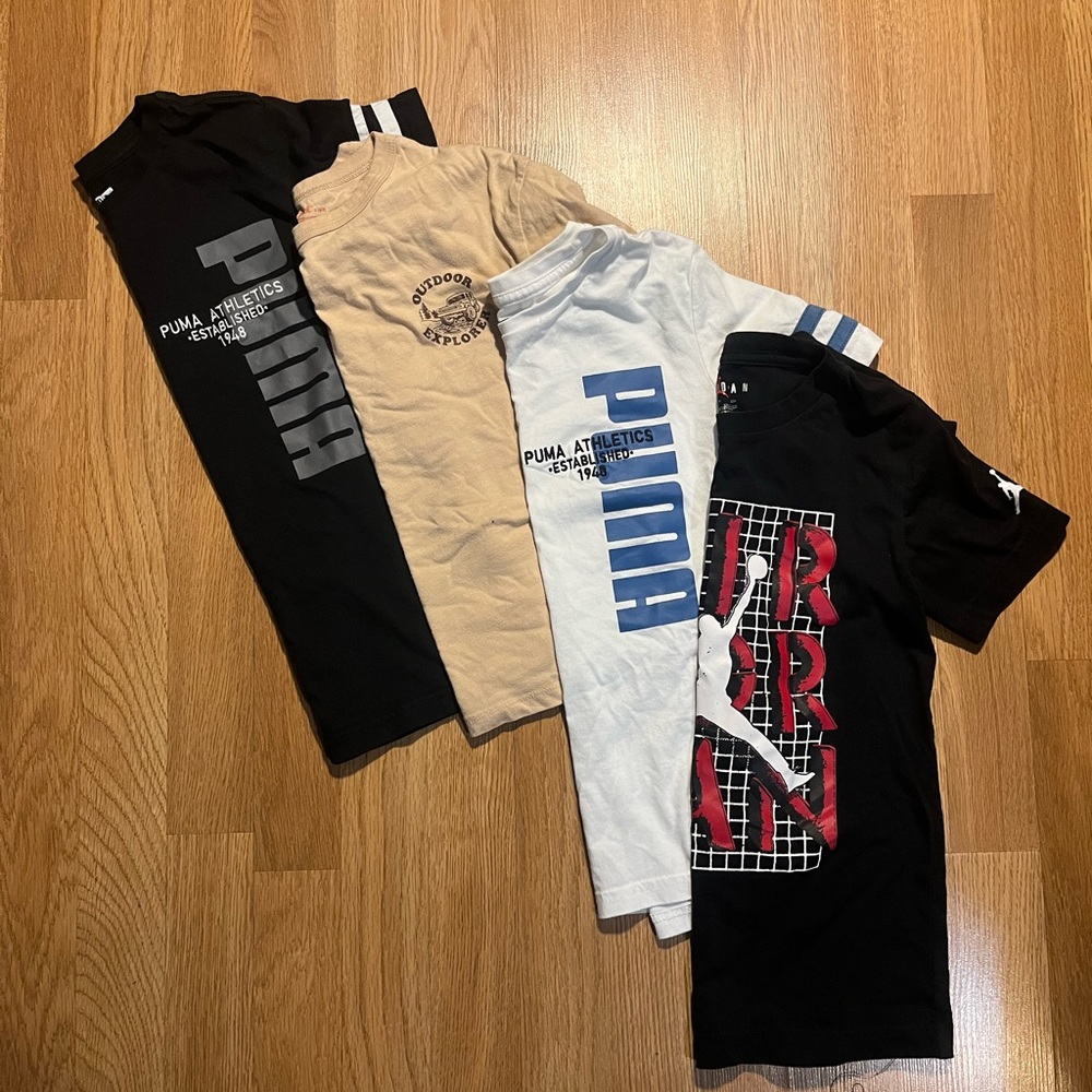 Kids Graphic T-Shirts - Black, Tan, White